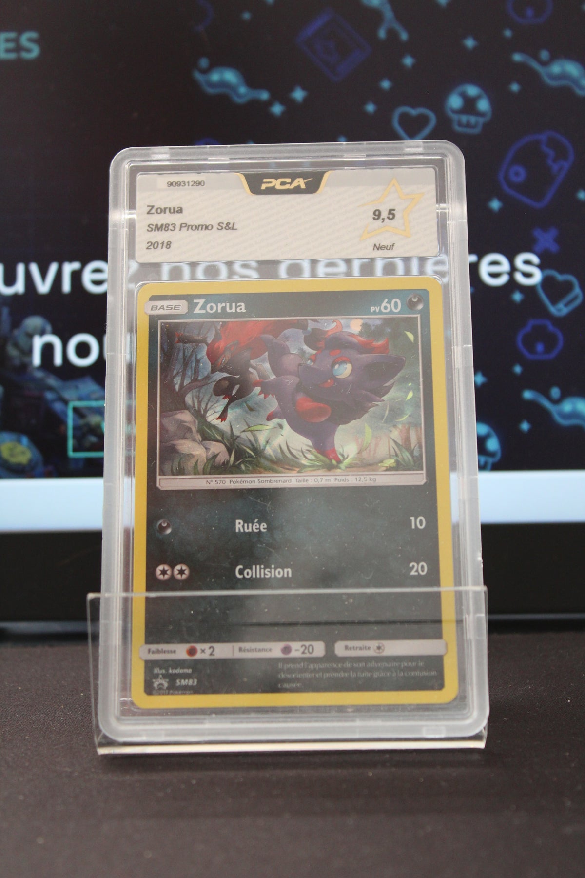 Zorua (SM83) Promo Black Star PCA 9.5 (Neuf)