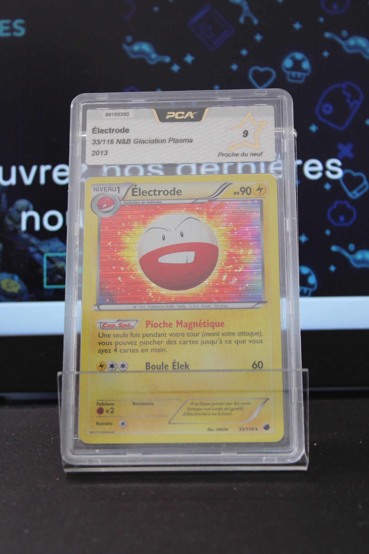 Électrode (33/116) Holo Rare Glaciation Plasma PCA 9 (Proche du Neuf)