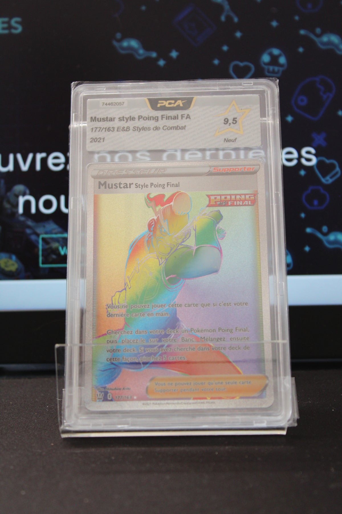 Mustar Poing Final FA (177/163) Rainbow Rare Styles de Combat PCA 9.5 (Neuf)