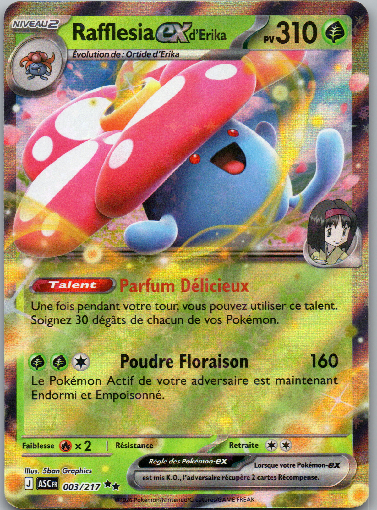 Rafflesia ex d'Erika (Héros Transcendants 003) (Gem Mint / Pack Fresh)