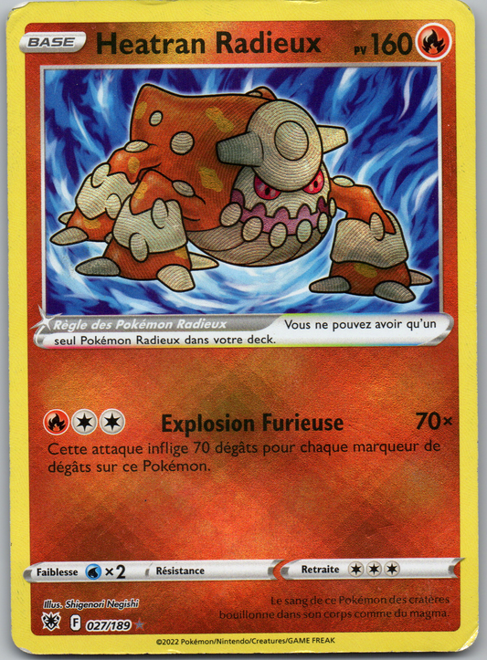 Heatran Radieux (Astres Radieux 027) Reverse Holo (Excellent / Lightly Played)