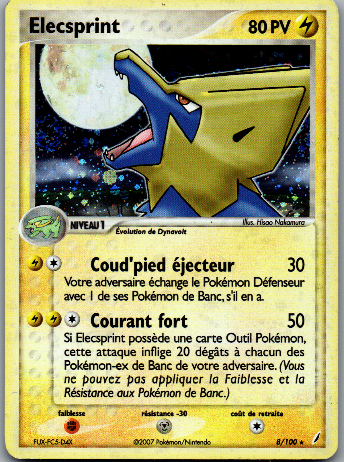 Elecsprint Holo (008/100) Rare Holo (Lightly Played)