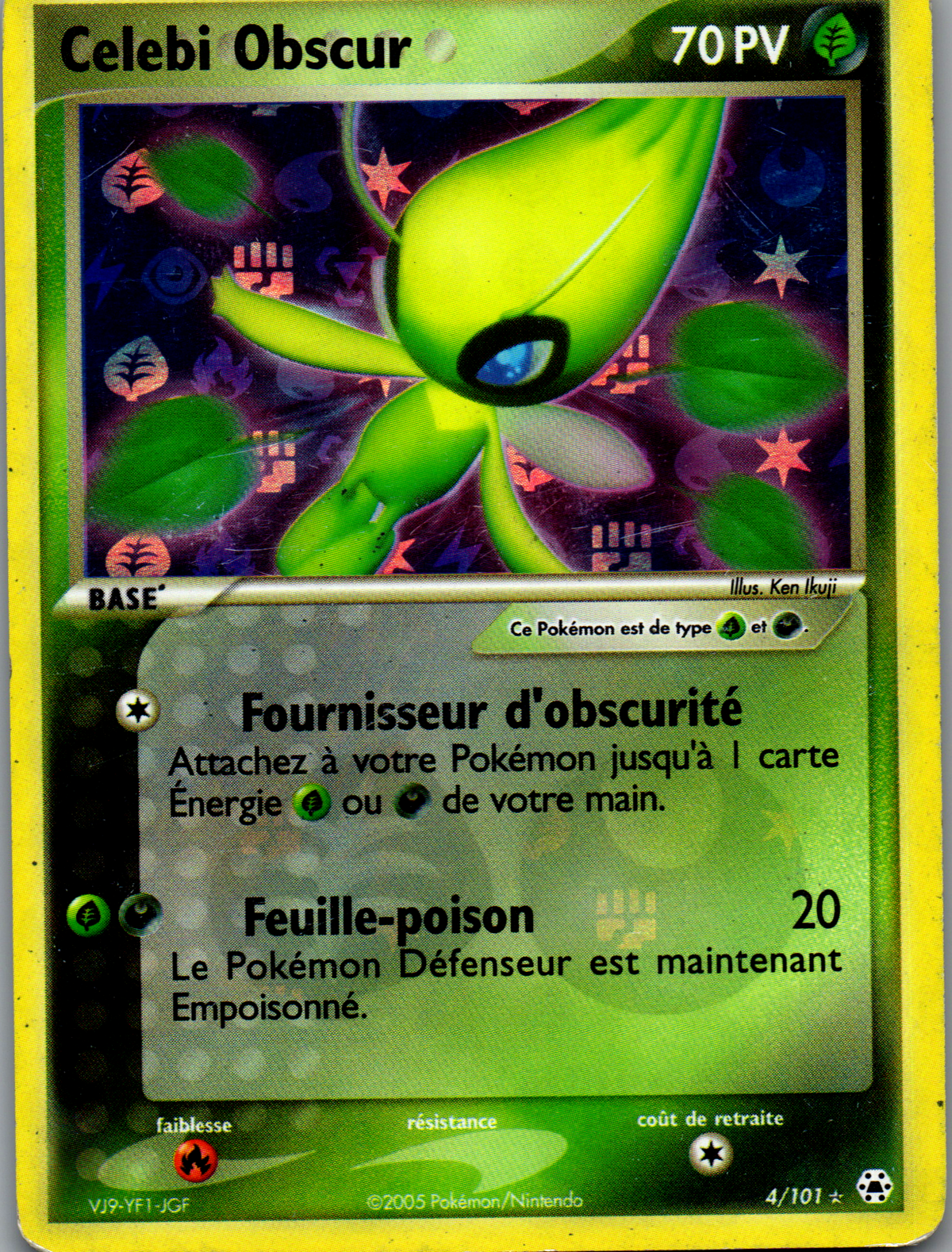 Celebi Obscur (4/101) Rare Holo Reverse (Played/Heavily Played)