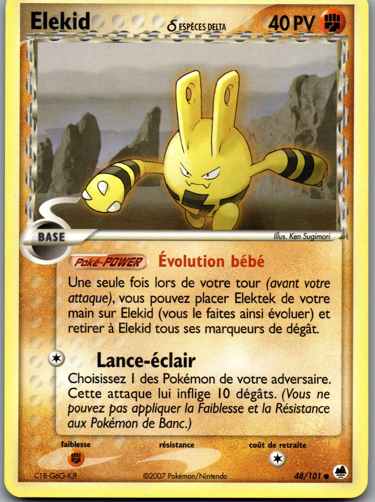 Elekid Espèces Delta (48/101) Unco EX Île des Dragons (Lightly Played)