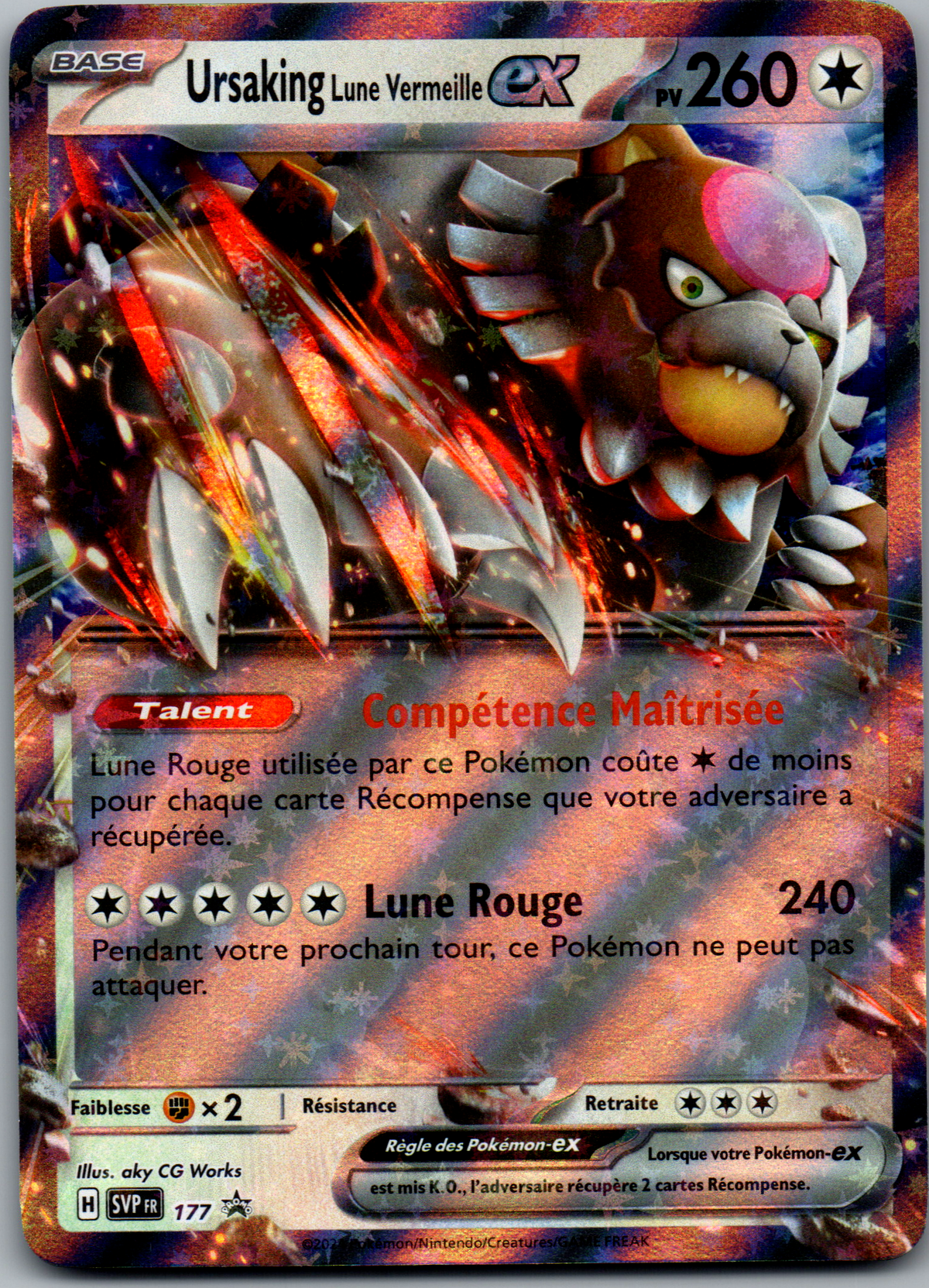 Ursaking Lune Vermeille-ex (SVP FR 177) Promo (Near Mint)