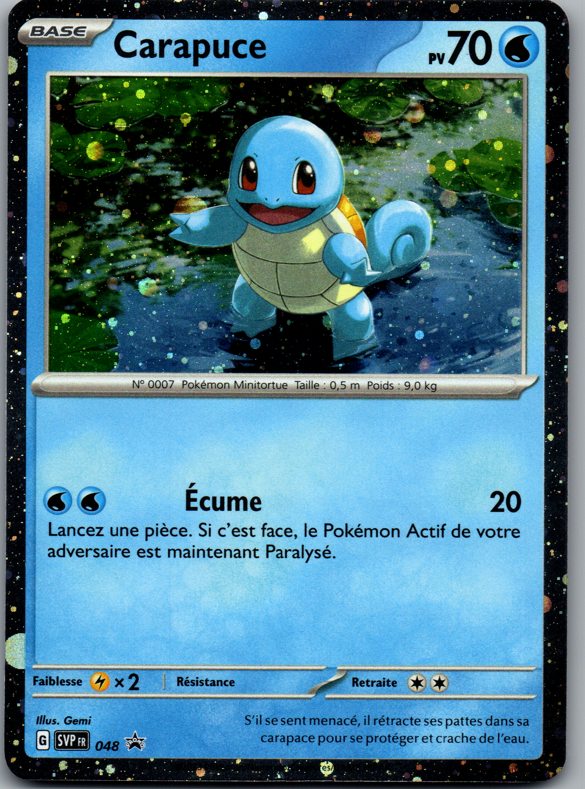 Carapuce (SVP FR 048) Promo Holo Cosmos (Near Mint)