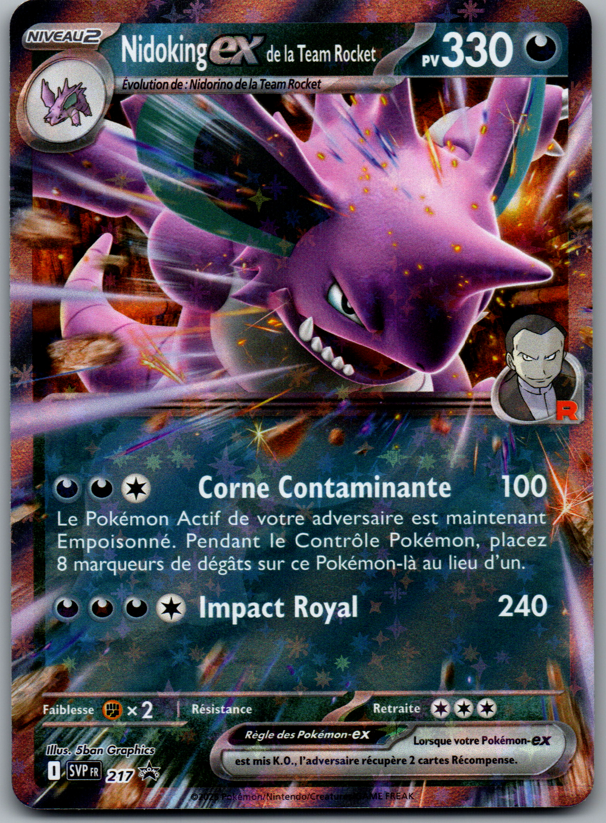 Nidoking-ex de la Team Rocket (SVP FR 217) Promo (Near Mint)