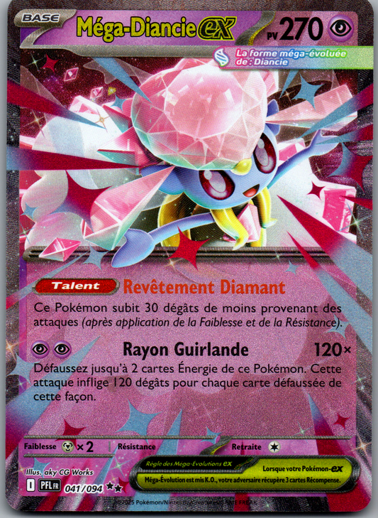Méga-Diancie ex (Flammes Fantasmagoriques 041/094) Double Rare (Near Mint)