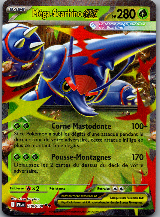 Méga-Scarhino ex (Flammes Fantasmagoriques 004/094) Double Rare (Near Mint)