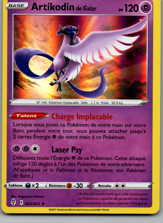 Artikodin de Galar (063/203) Rare Holo (Near Mint)