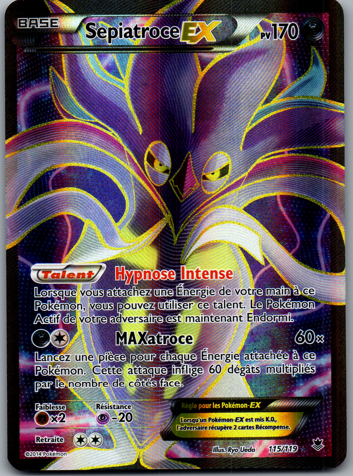 Sepiatroce-EX (115/119) Ultra Rare Full Art Vigueur Spectrale (Near Mint)