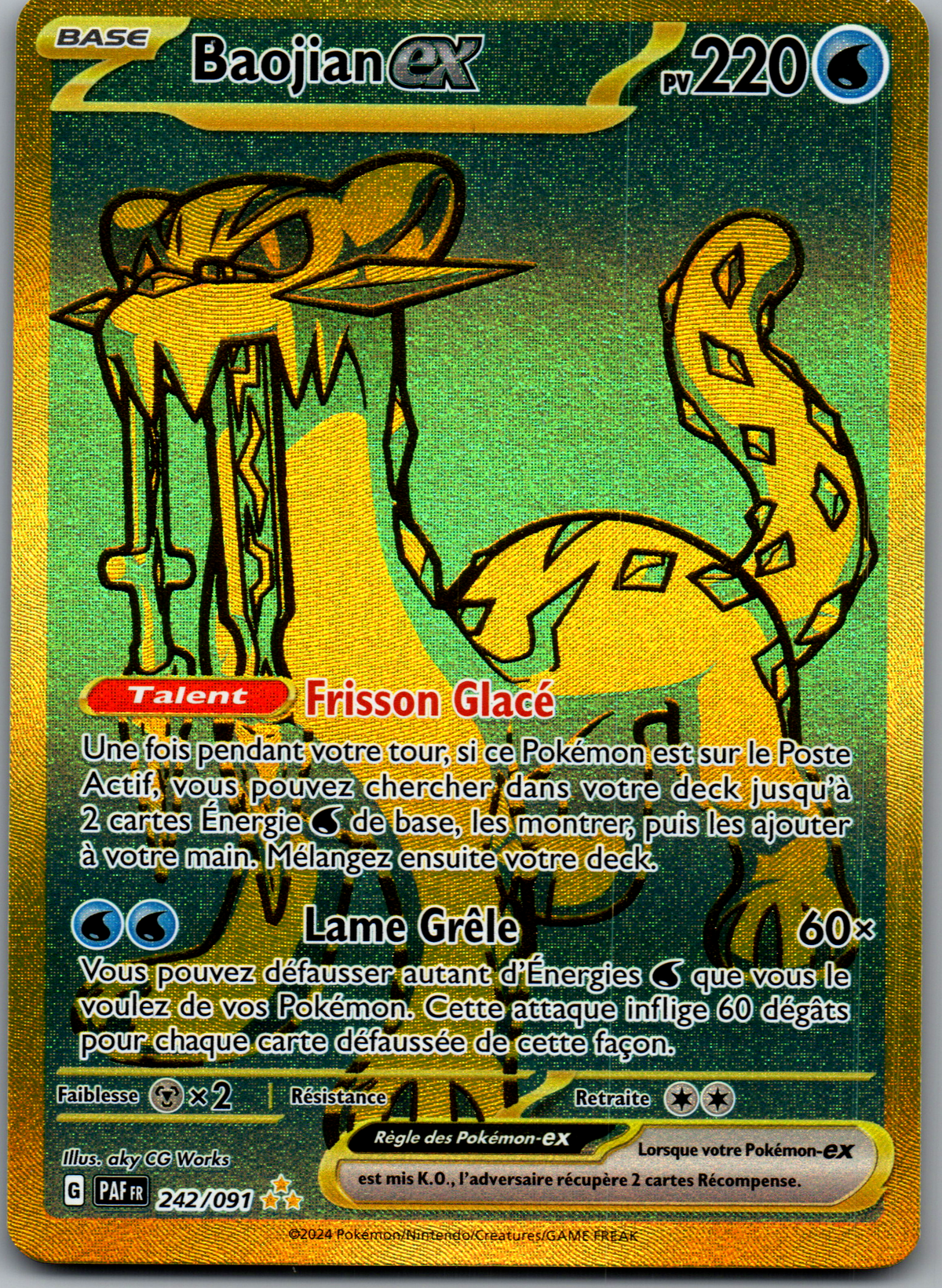 Baojian ex (242/091) Hyper Rare Gold Destinees de Paldea (Near Mint)