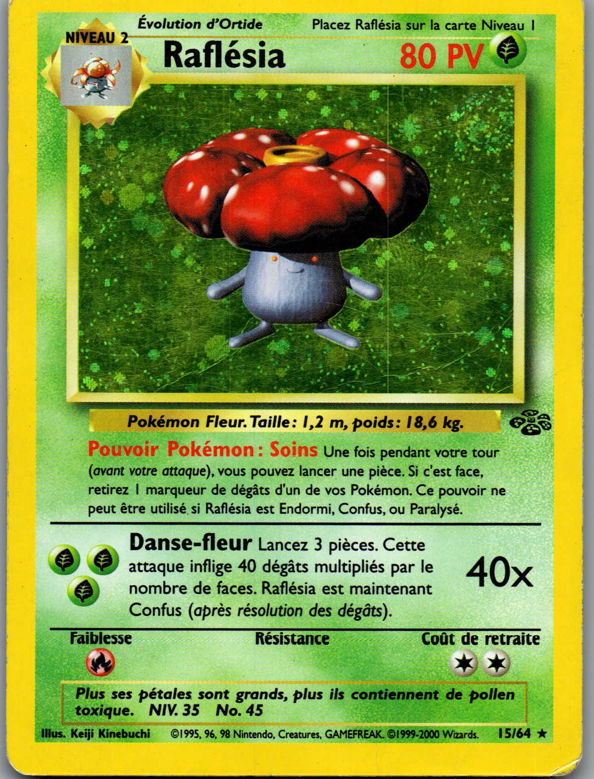 Raflésia (15/64) Rare Holo Jungle Edition 2 (Lightly Played)