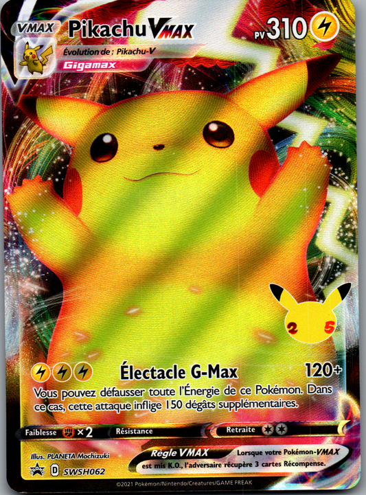 Pikachu VMAX (SWSH062) Promo Holo 25eme Anniversaire Celebrations (Near Mint)