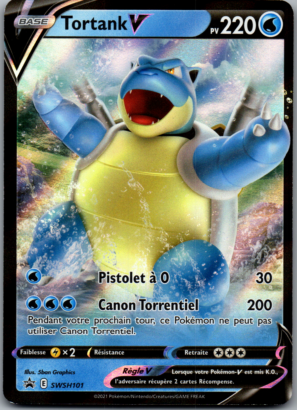 Tortank V (SWSH101) Promo Holo Decks Combat V (Near Mint)