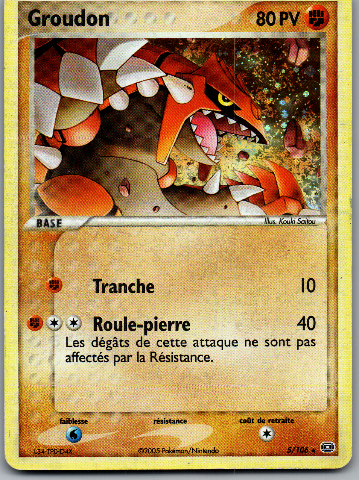 Groudon (5/106) Rare Holo (Lightly Played)