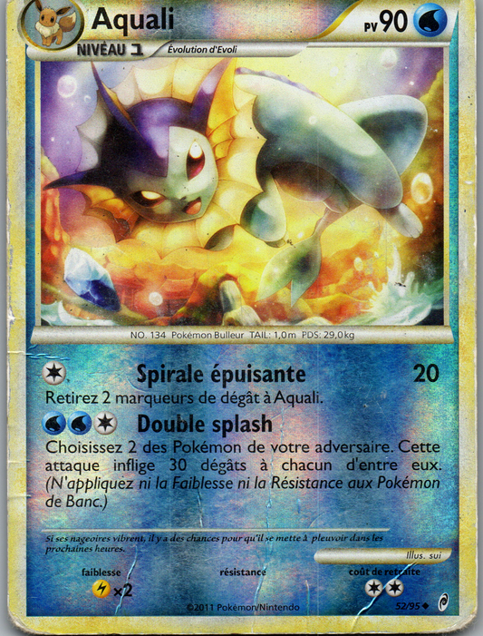 Aquali (52/95) Peu Commune Reverse Holo (Heavily Played)