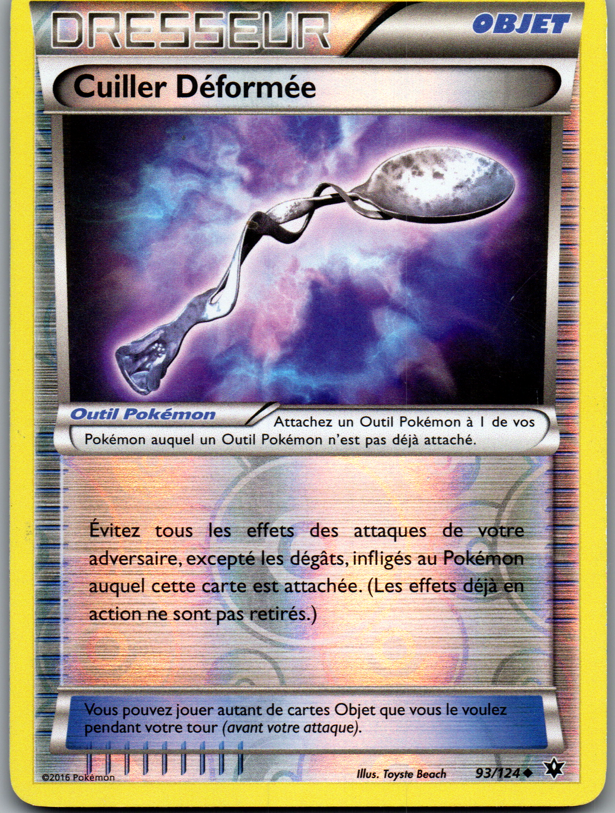Cuiller Déformée (93/124) Reverse Holo FCO Excellent (EX)