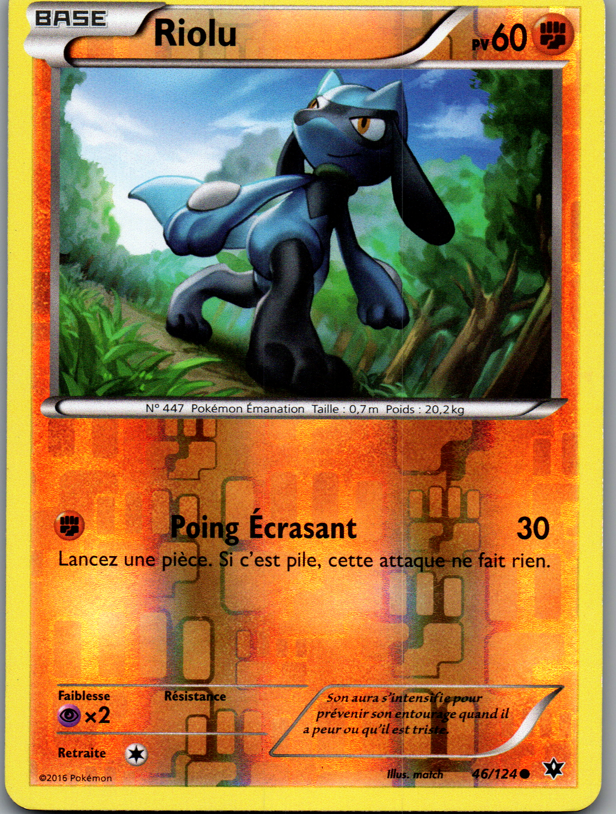 Riolu (46/124) Reverse Holo FCO Excellent (EX)