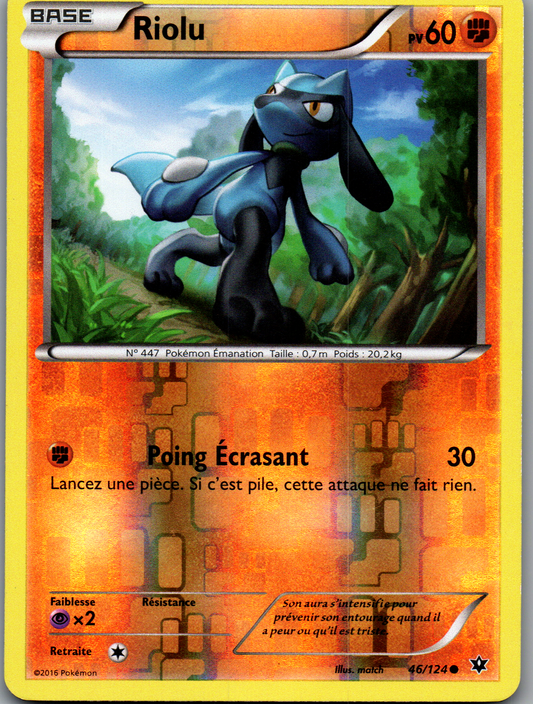 Riolu (46/124) Reverse Holo FCO Excellent (EX)