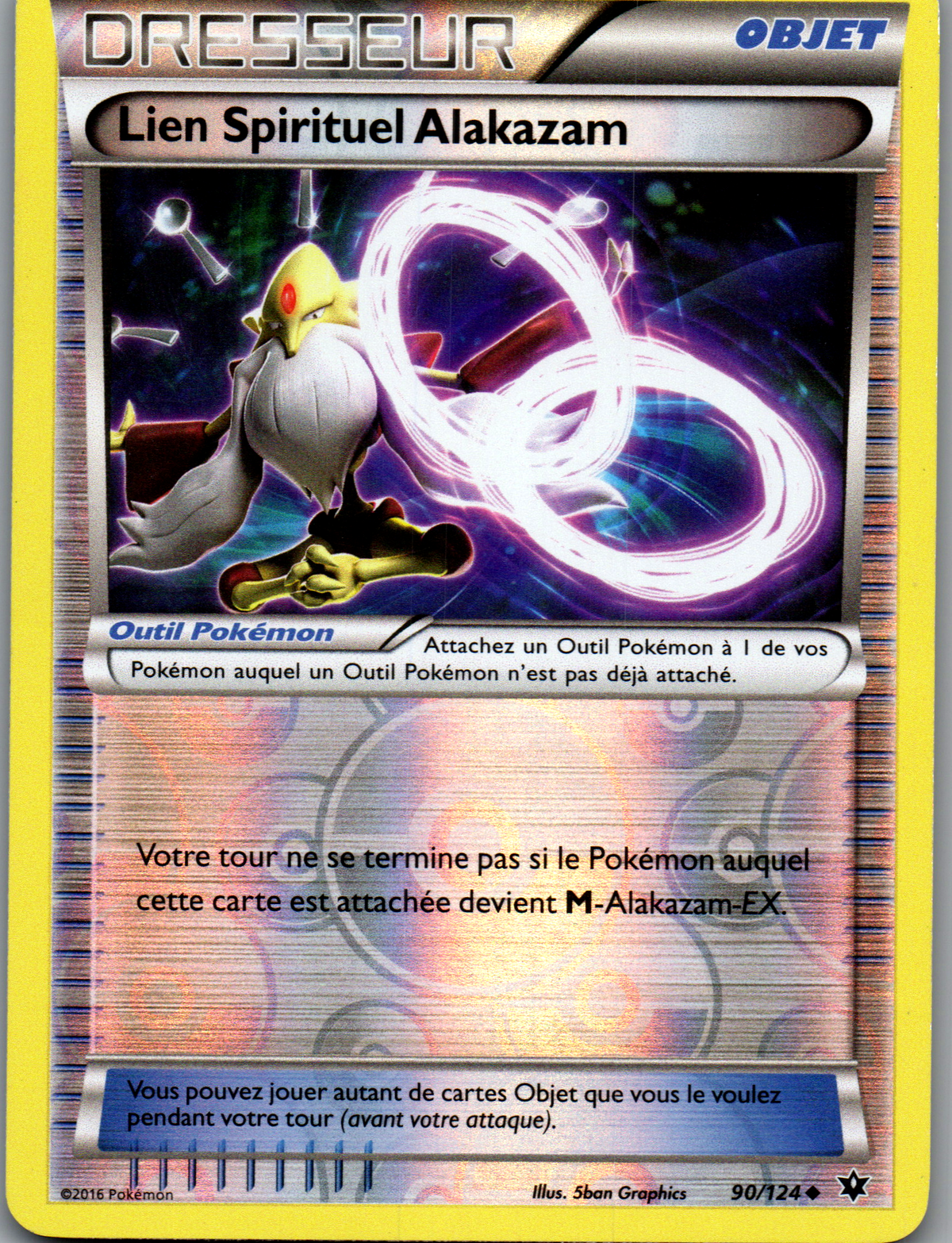 Lien Spirituel Alakazam (90/124) Reverse Holo FCO Excellent (EX)
