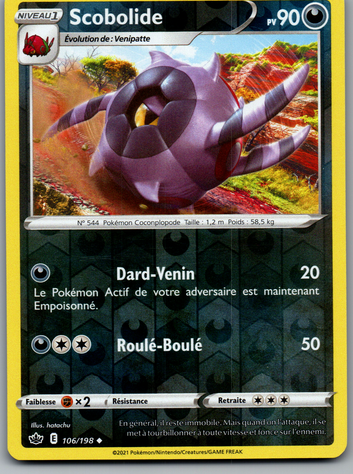 Scobolide (106/198) Reverse Holo Peu Commune (Near Mint)