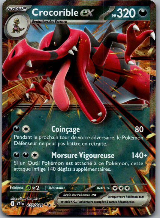 Crocorible ex (055/086) Double Rare Full Art (Near Mint)