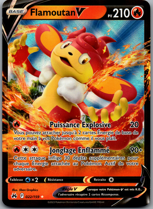 Flamoutan V (022/159) Ultra Rare Holo (Near Mint)