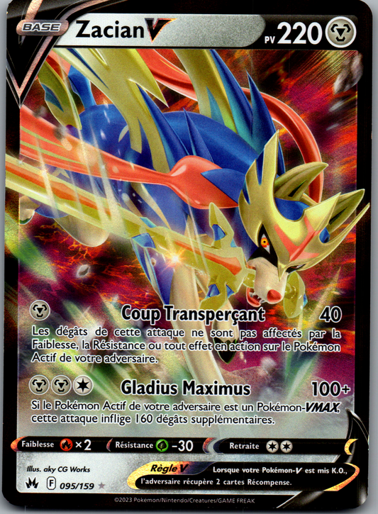 Zacian V (095/159) Ultra Rare Holo (Near Mint)