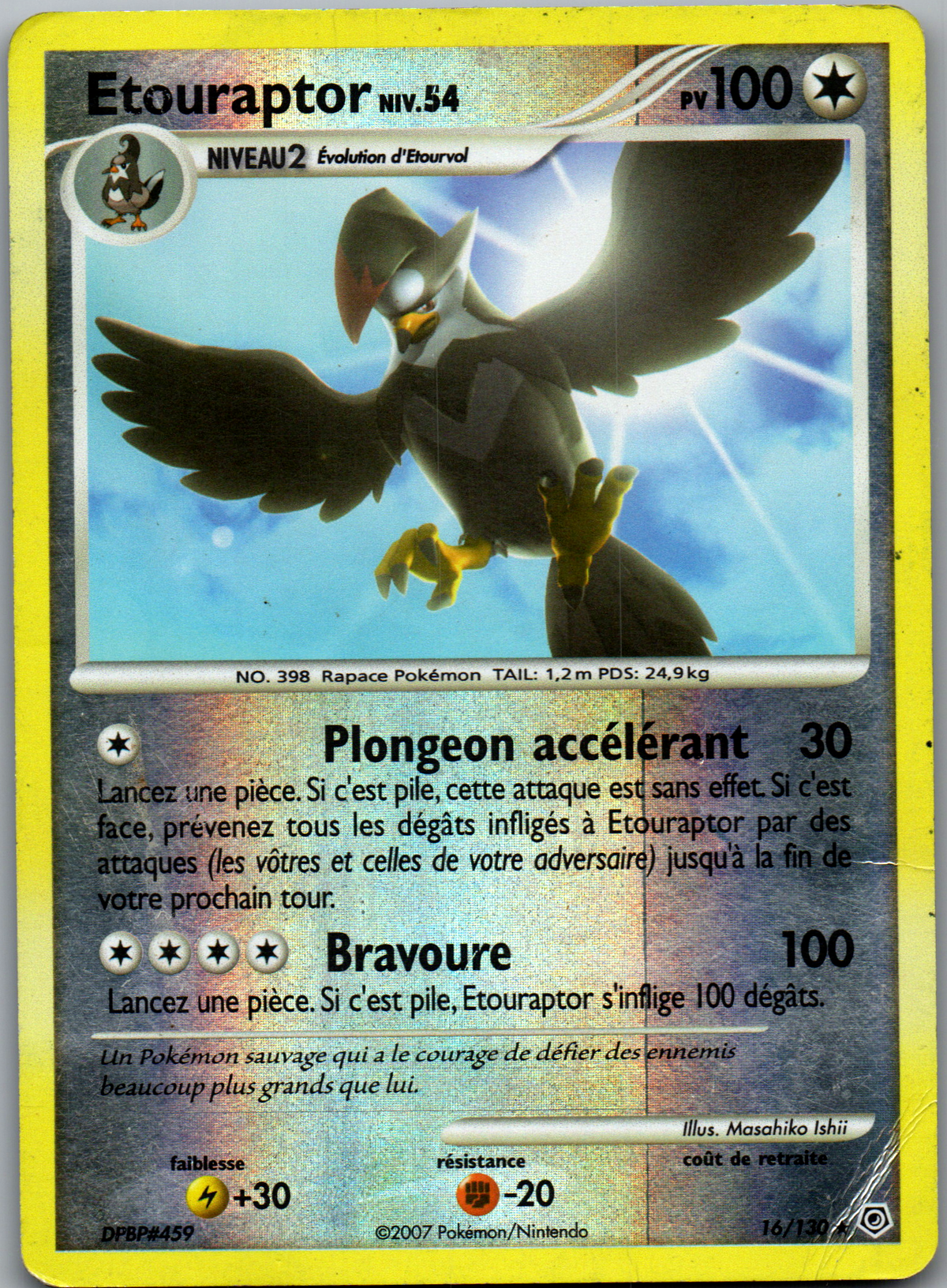 Etouraptor NIV.54 (16/130) Rare Reverse Holo (Poor)