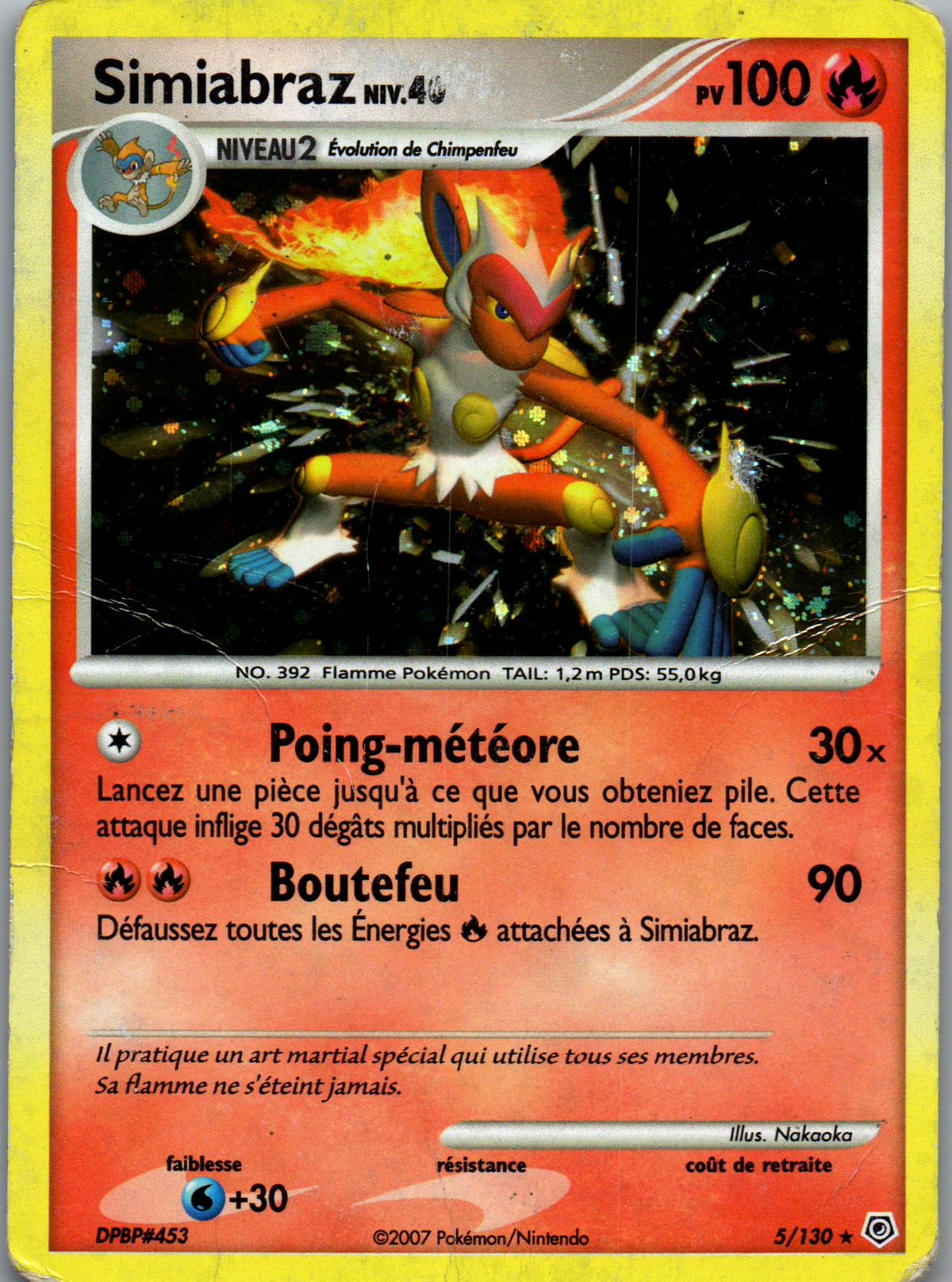 Simiabraz NIV.40 (5/130) Rare Holo (Poor)