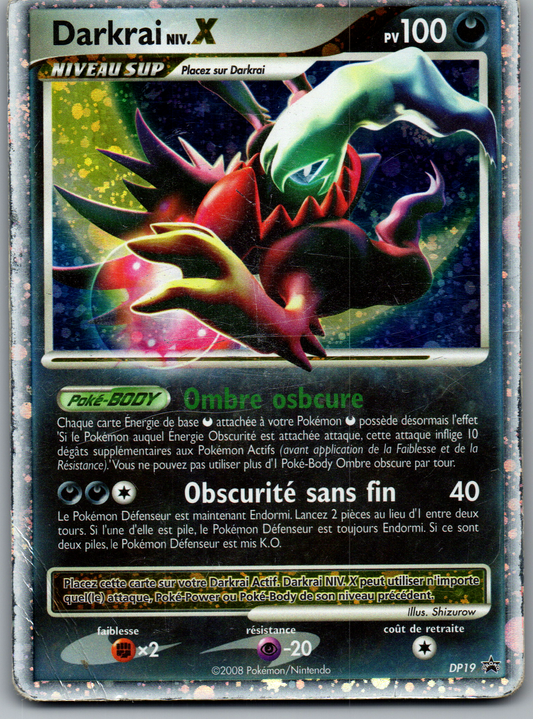 Darkrai NIV.X (DP19) Promo Holo LV.X (Played)