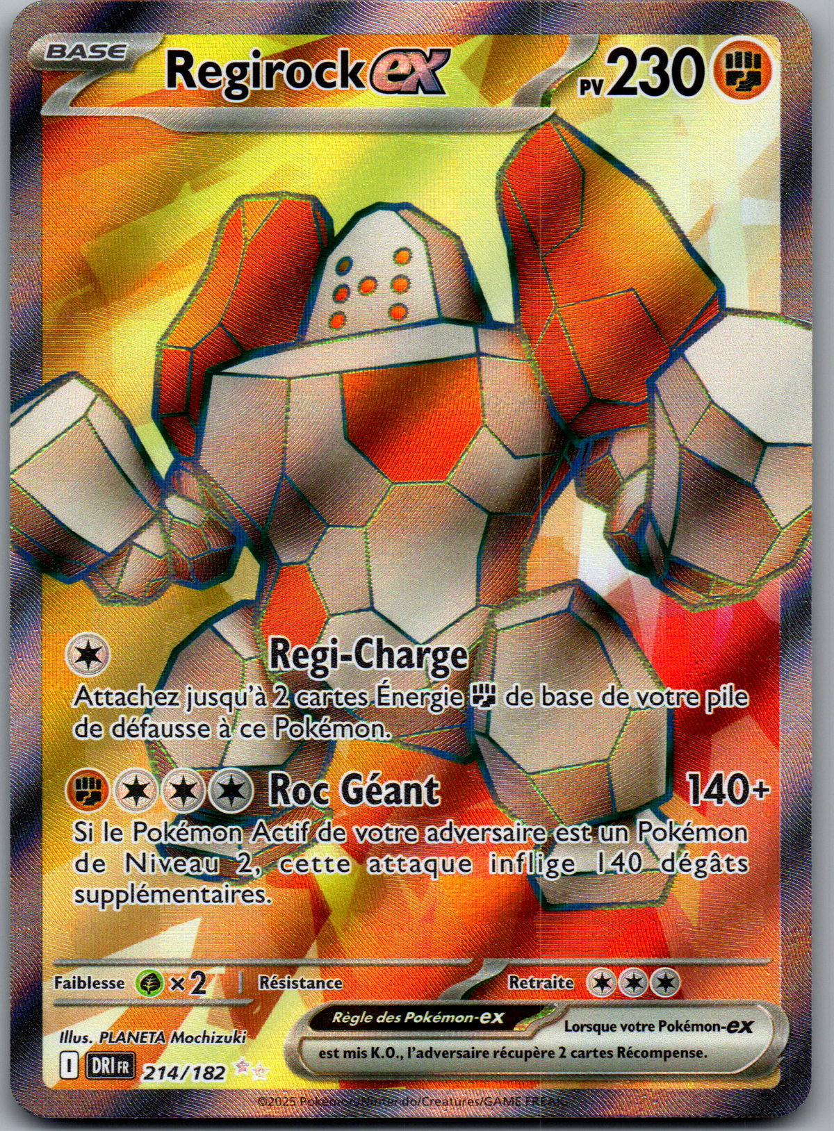Regirock ex (214/182) Ultra Rare Full Art (Near Mint)