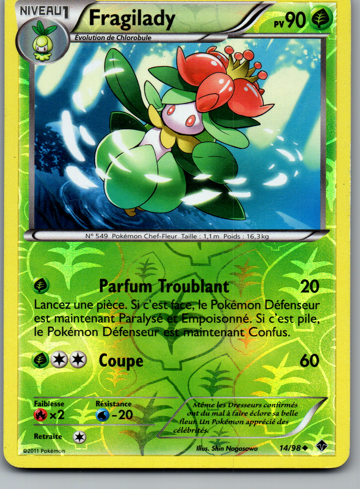 Fragilady (14/98) Peu Commune Reverse Holo (Light Played)