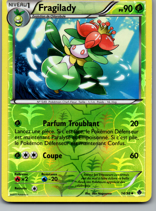 Fragilady (14/98) Peu Commune Reverse Holo (Light Played)