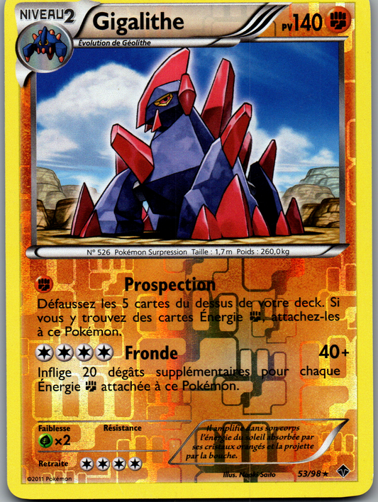 Gigalithe (53/98) Rare Reverse Holo (Light Played)