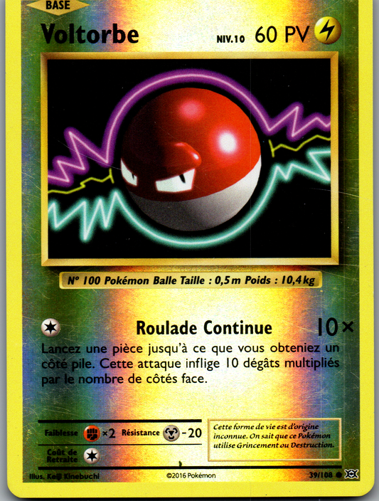 Voltorbe (39/108) Commune Reverse Holo (Light Played)