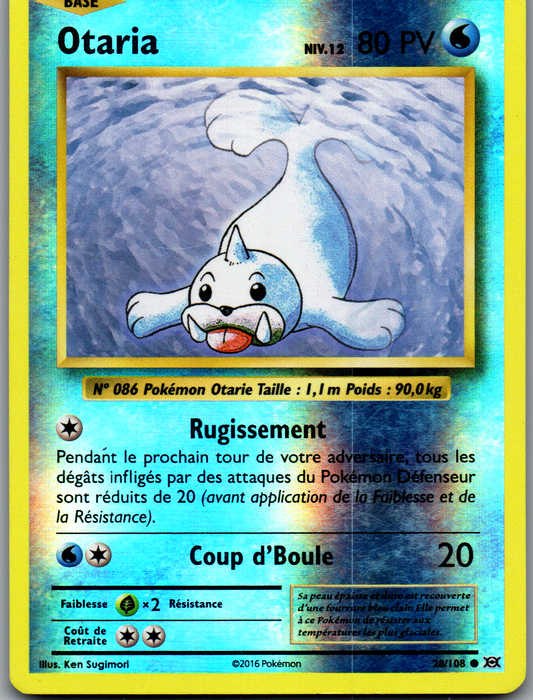 Otaria (28/108) Commune Reverse Holo (Light Played)