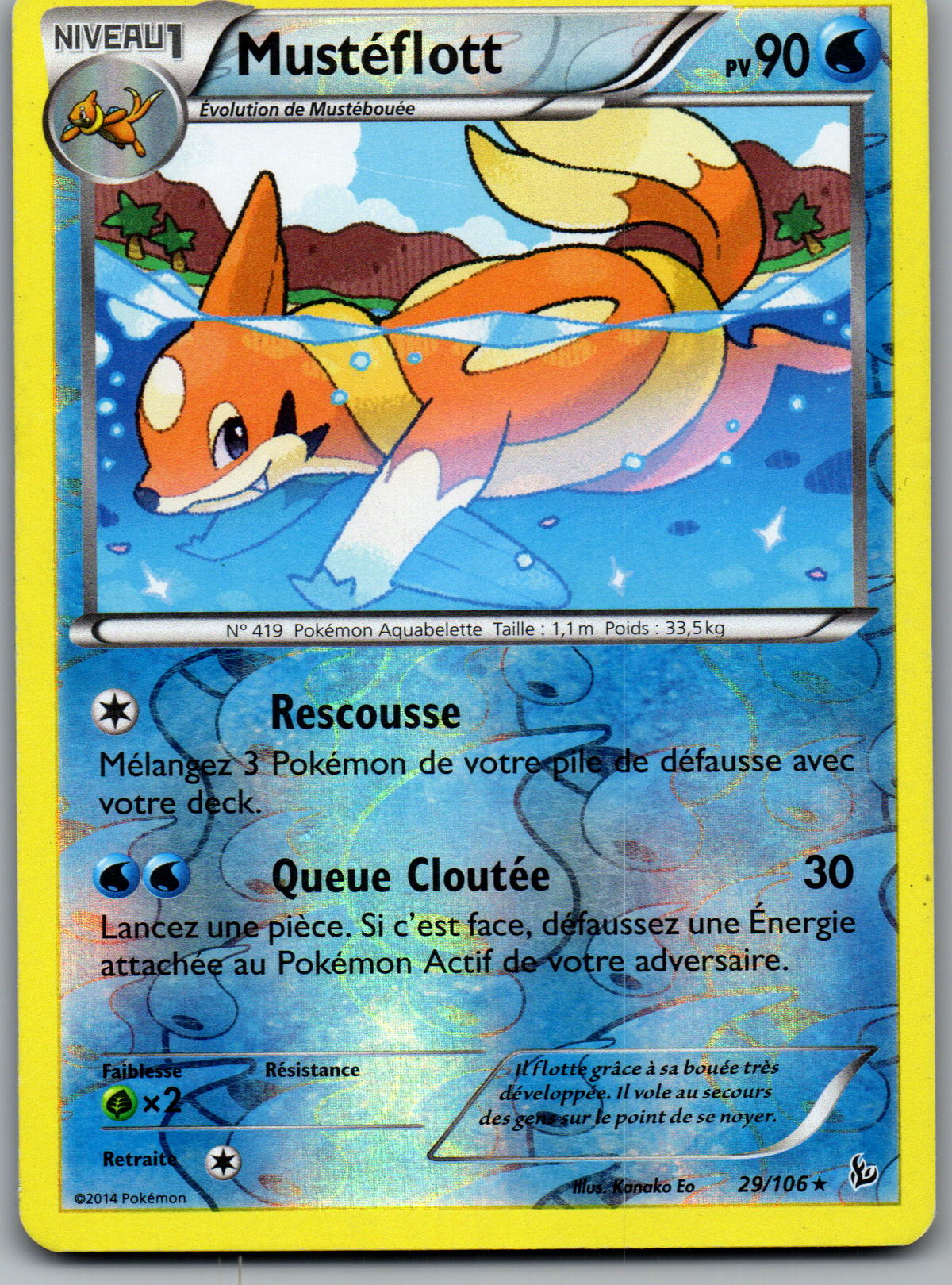 Mustéflott (29/106) Rare Reverse Holo (Excellent)