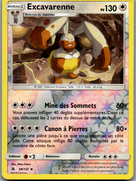 Excavarenne (98/131) Peu Commune Reverse Holo (Excellent)