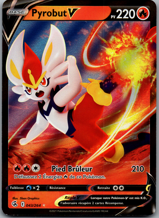Pyrobut V (043/264) Ultra Rare Holo V (Near Mint)