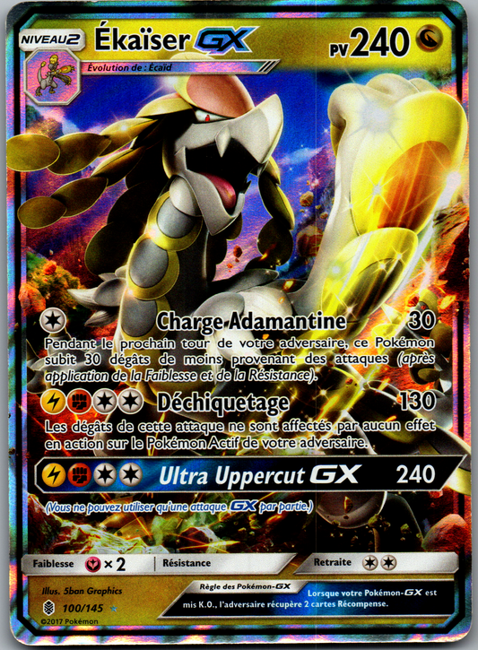 Ékaïser-GX (100/145) Ultra Rare Full Art Holo (Good)