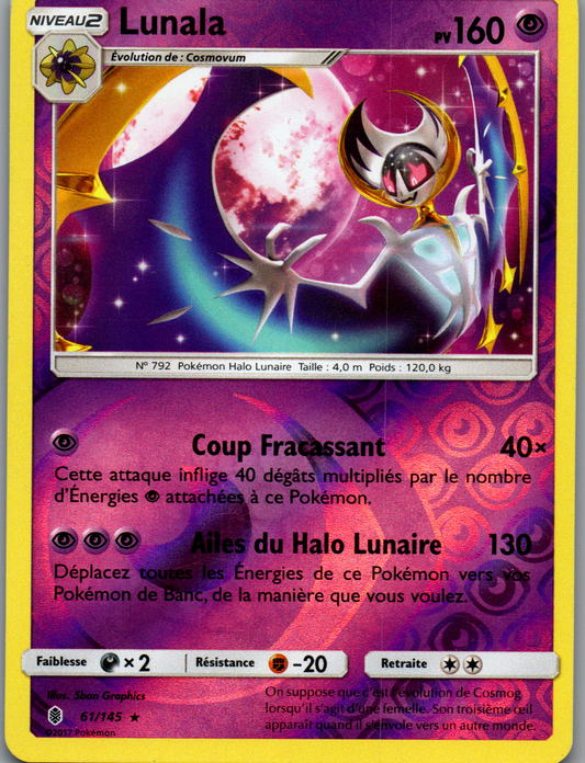 Lunala (61/145) Rare Holo Reverse (Excellent)