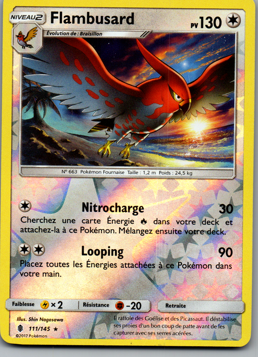 Flambusard (111/145) Rare Reverse Holo (Good)