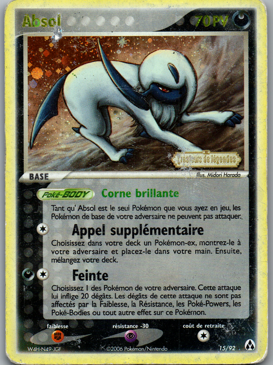 Absol (15/92) Rare Reverse (Played)