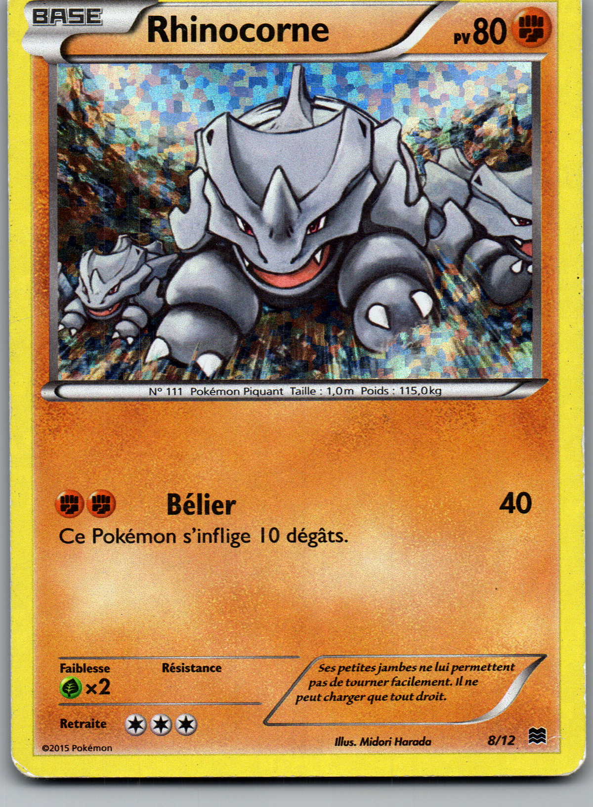 Rhinocorne (8/12) Promo Holo McDonald’s (Light Played)