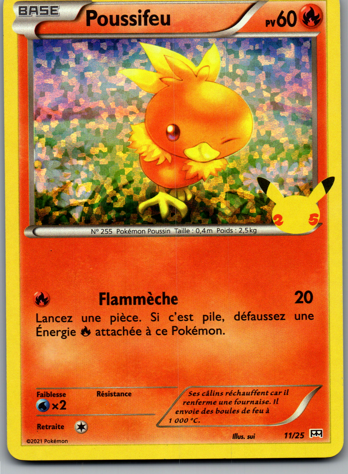 Poussifeu (11/25) Promo Holo McDonald’s 25e Anniversaire (Excellent)