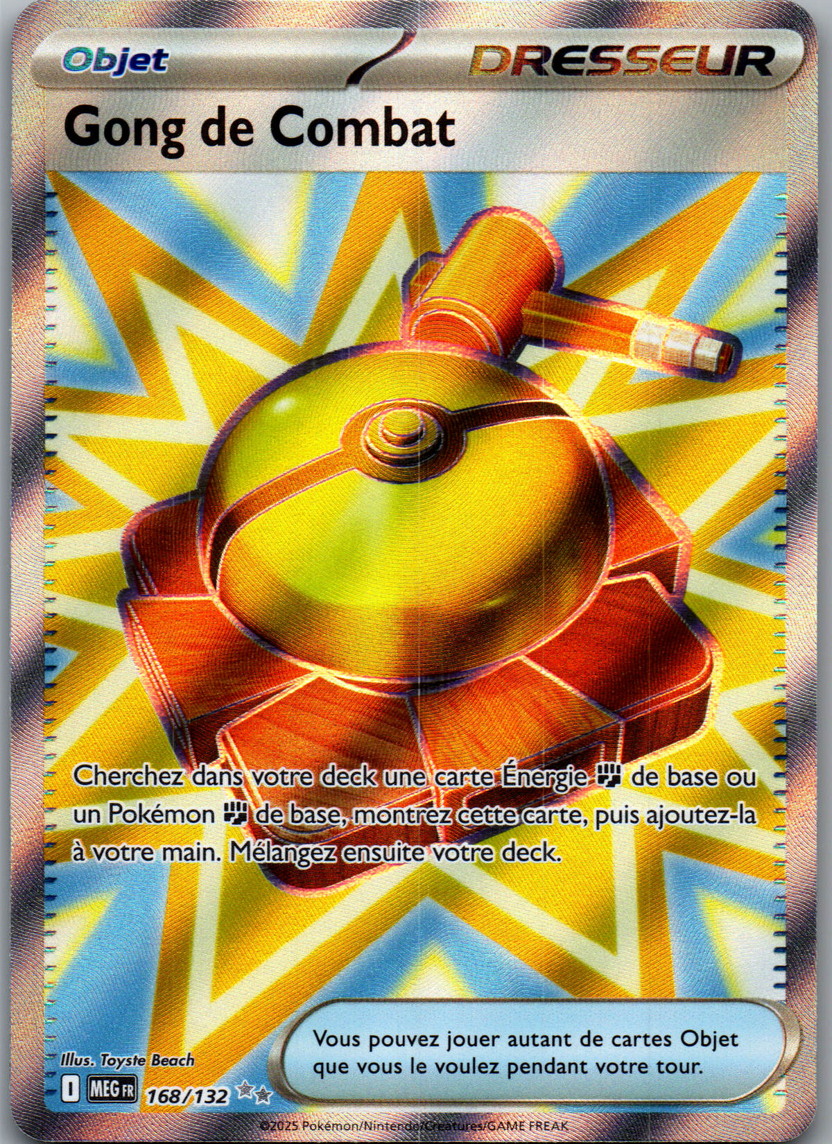 Gong de Combat (168/132) Hyper Rare Gold Méga-Évolution (Near Mint)