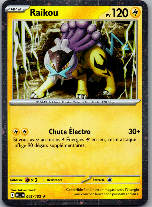 Raikou (048/132) Rare Holo Méga-Évolution (Near Mint)