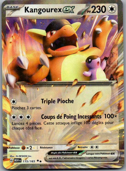 Kangourex ex (Kangaskhan ex) (115/165) Double Rare (Near Mint)